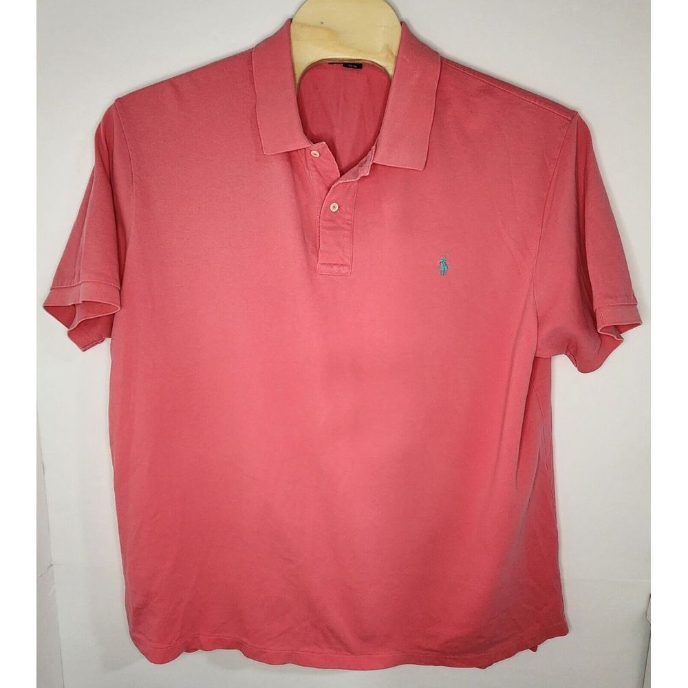 Polo Ralph Lauren Mens 3XLB Short Sleeve‎ Pink Polo Shirt